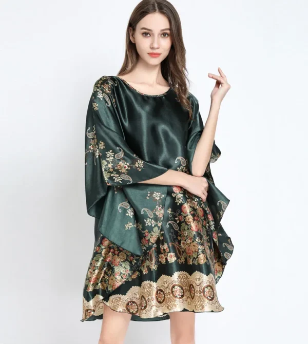 Gown Kimono Bathrobe robe xl Summer New Pink Sexy Silk Rayon Home Dress Women Casual Nightdress Sleepshirt Robe халат женский