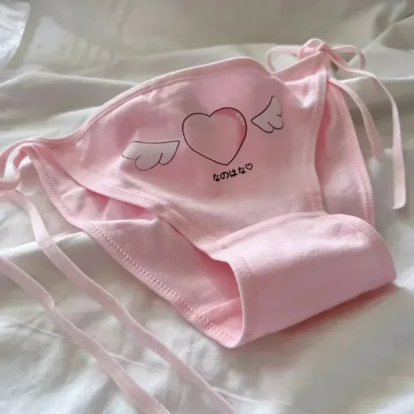Girl Cute Underwear Women Japanese Style Lace Up Cotton Panties Hollow Out Seamless Briefs Female Lingerie Lolita Thong Lenceria - Image 6