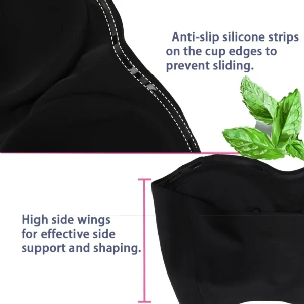 Sexy Push Up Bra For Women Front Closur Plus Size Wireless Padded Lingeries Breathable Anti-slip Brassiere Removable Strap Bras - Image 4