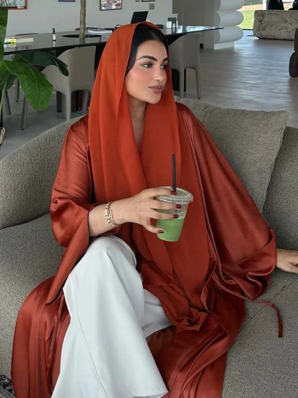 Muslim Open Abaya Women Modest Dresses Arab Cardigan Long Robe Morocco Dubai Abayas Kaftan Islam Eid Ramadan Jalabiya Vestidos - Image 3