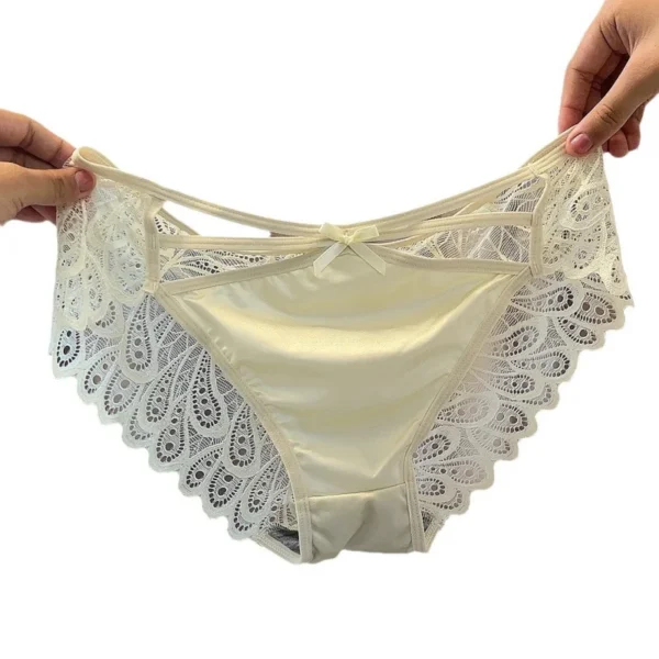 Plus Size Panties Women Lace Sheer Underwear Satin Breathable Comfort for Big Size 100KG with Size Chart - Image 5
