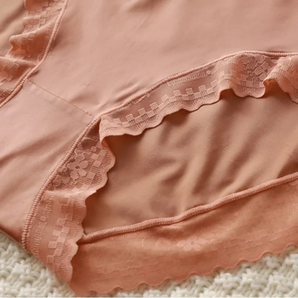 Plus Size Satin Panties Women's New Sexy High Quality Satin Transparent Mesh Women Underwear No Trace Big Briefs Large Sizes - Image 4