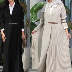 Eid Muslim Party Abaya for Women Ramadan Cardigan Pleated Long Dress Morocco Kaftan Vestidos Largos Dubai Robe Jalabiya 2024