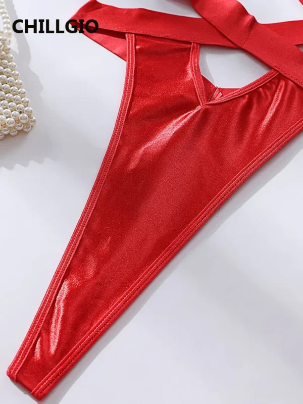 CHILLGIO Bodysuit Women Underwire Push Up Sexy Lingеrie Hot Erotic Romper Chic Cut Hollowed Onesie Off Shoulder Halter Playsuits - Image 6