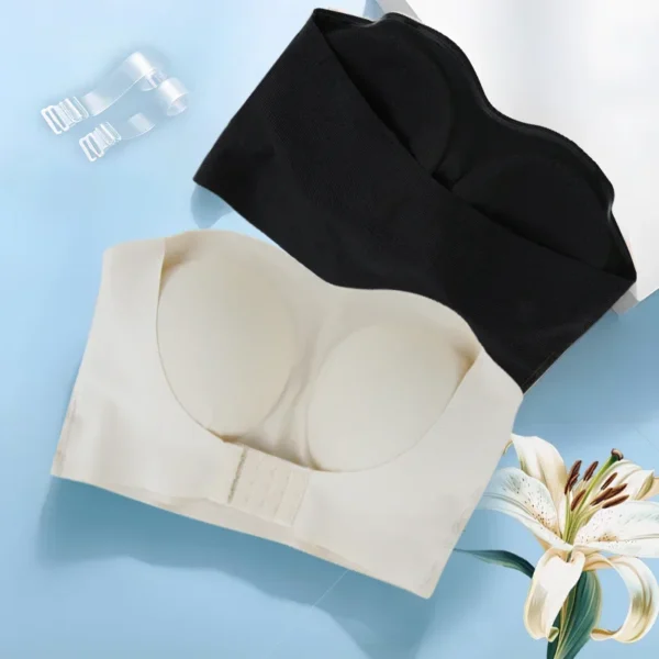 Sexy Push Up Bra For Women Front Closur Plus Size Wireless Padded Lingeries Breathable Anti-slip Brassiere Removable Strap Bras - Image 2