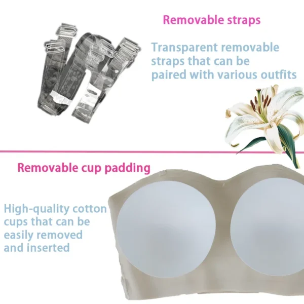 Sexy Push Up Bra For Women Front Closur Plus Size Wireless Padded Lingeries Breathable Anti-slip Brassiere Removable Strap Bras - Image 3